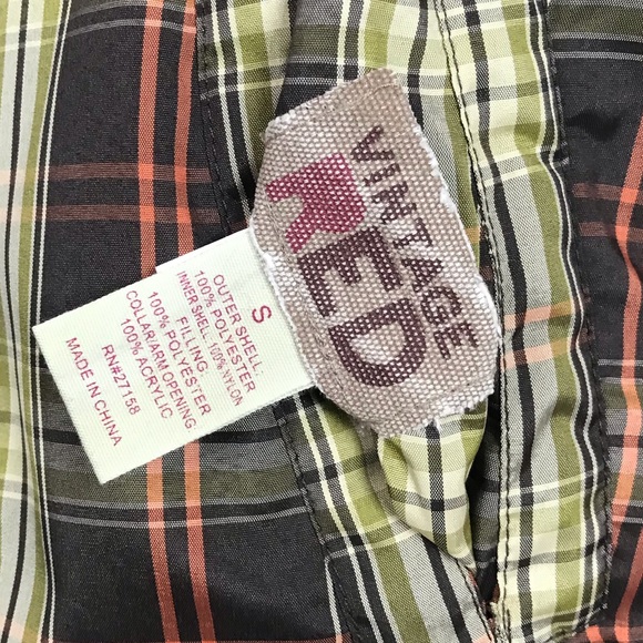 Vintage Red, Size Small, Reversible, Brown or Plaid Winter Vest - Picture 3 of 5